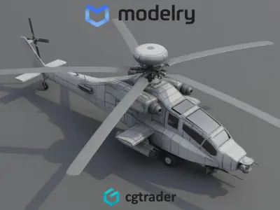 Attack Helicopter 3D model order