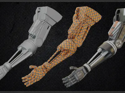 Sci-Fi Robot Arm-Game Ready 3D model