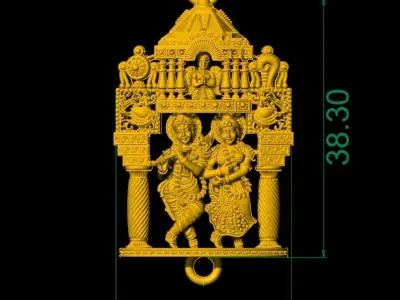  krishna radha Mogappu 3D print model