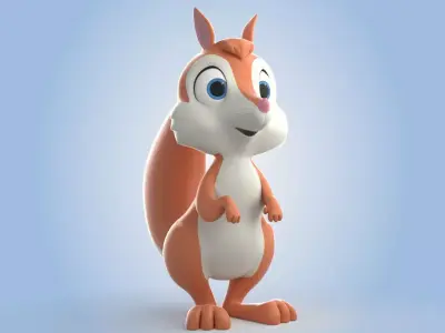 Squirrel cartoon 3D model