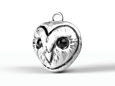 Owl pendant Low-poly 3D model
