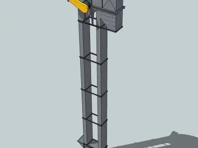Bucket Elevator Low-poly 3D model