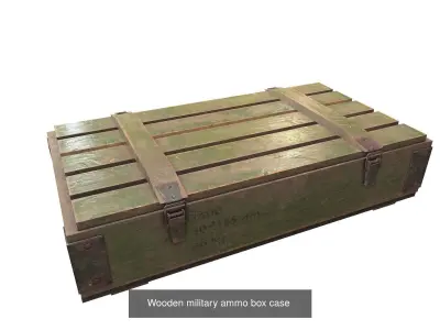 Set of 4 millitary ammo boxes yk1 3D Model Pack