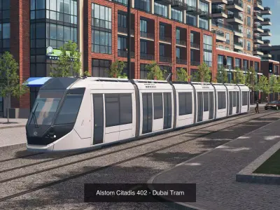 Modern Trams Collection 3D Model Pack