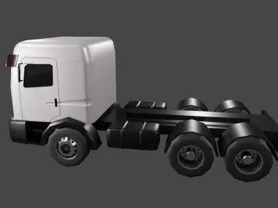 White Truck - Caminhao Low-poly 3D model