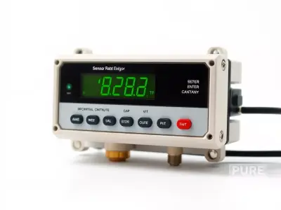 Industrial Sensor Display model pack with digital readout Low-poly 3D model