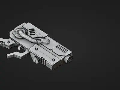 Scifi handgun Free low-poly 3D model
