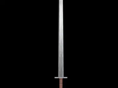 Viking Sword Low-poly 3D model 3
