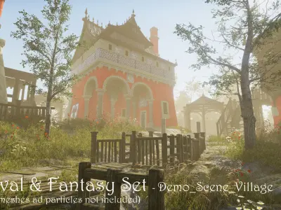 Medieval and Fantasy Set - Game ready Low-poly 3D model
