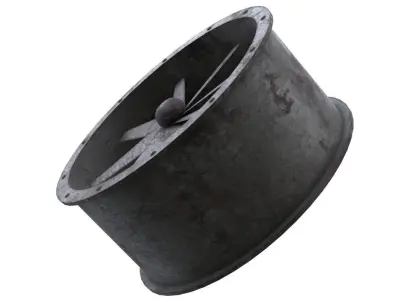 Axial Flow Fan 1 Old Low-poly 3D model