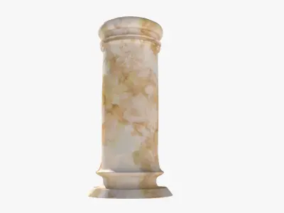 Simple low marble column 3D model