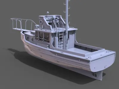 Orca Model fishing boat 3D print model