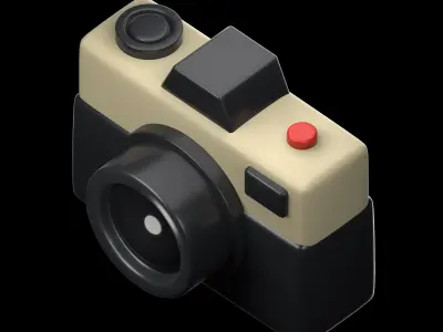 Retro Electronics 3D icon Set UX UI Web 3d rendering  3D model