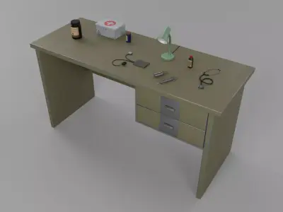Doctor Table - Low Poly Low-poly 3D model