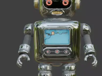 Vintage Atompunk Telemetric Analyst 3D Model Low-poly 3D model