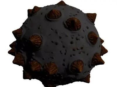Dark Metal Spiked Orb 3D model