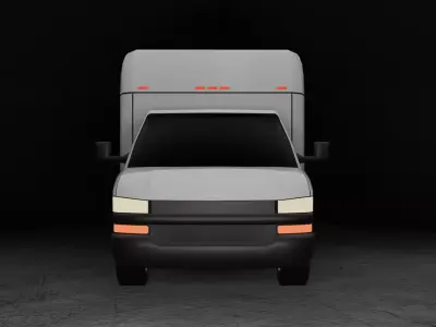 Stylized Chevrolet Express Cutaway - Game Ready Low-poly 3D model