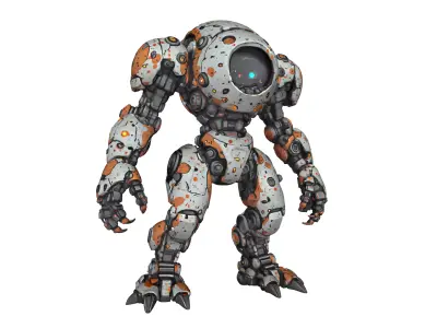 Sci Fi Robot Character Game Ready Mech Droid Futuristic Machine  3D model