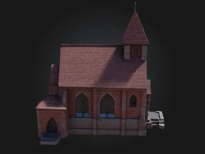 Country Chapel  Rustic Charm with Sacred Serenity 3D model