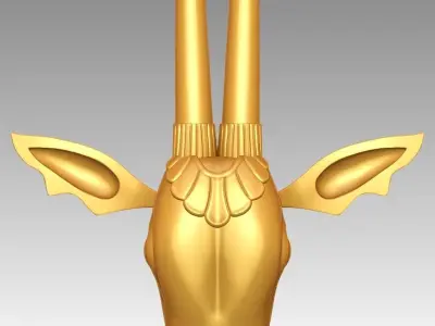 Cow Head-Wood carving 3D print model purchase