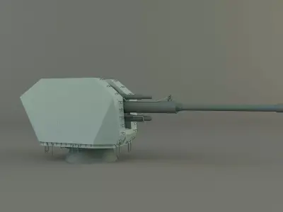 battleship cannon 3D model