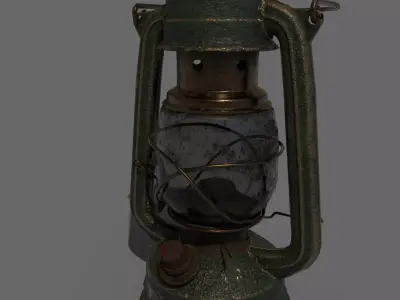 lowpoly lamp old lantern Low-poly 3D model