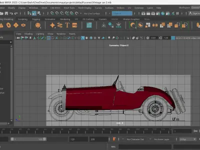 Simple Vintage car model Free 3D model