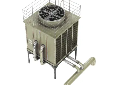 Roof top cooling unit 3D model purchase