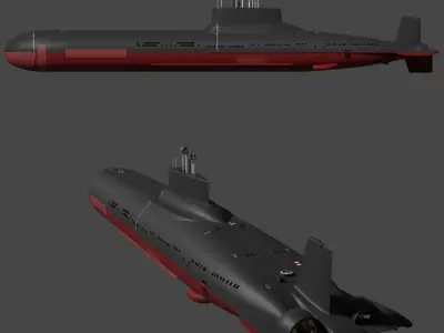 Typhoon-Class Submarine 3D model purchase