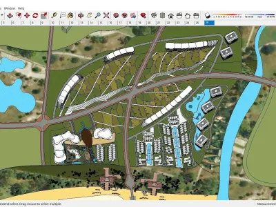Sketchup Residential Complex B5 3D model