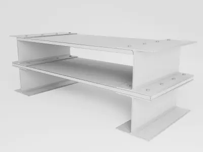 Industrial coffee table Free 3D model