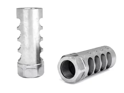 Gen 3 Little Bastard Self Timing Muzzle Brake Low-poly 3D model
