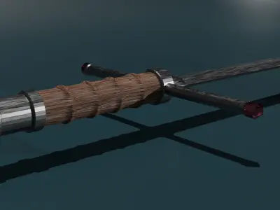 game ready low poly sword Free 3D model get