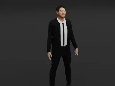 jet li Low-poly 3D model