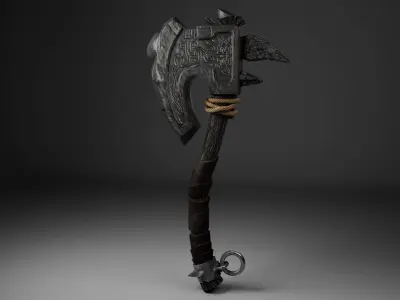 Old Stone Axe  3D model