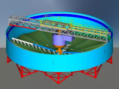 Modelo 3D de um espessador industrial 3D model