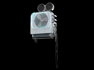 Cyberpunk Air Conditioners Low-poly 3D model