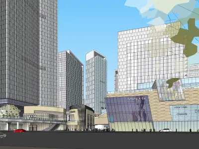 Sketchup Commercial Complex PP2 3D model