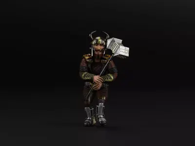 Dwarf Low-poly 3D model