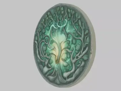 Fantasy Emblem of an Easter Egg Low-poly 3D model