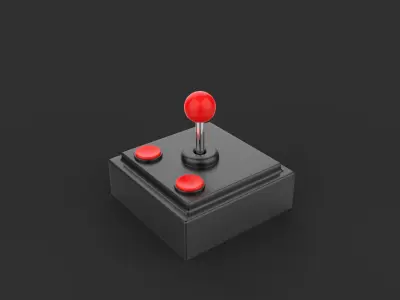 Retro Joystic 3D model