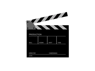 clapper movie clapperboard Free 3D model