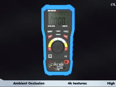 Multimeter digital Low-poly 3D model