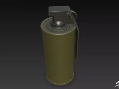Smoke Grenade Low-poly 3D model