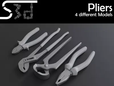 Pliers Models Low-poly 3D model