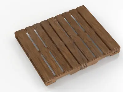 Wooden Pallet T1 Low-poly 3D model