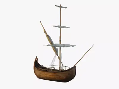 Historical Ottoman Kancabas Boat  3D model