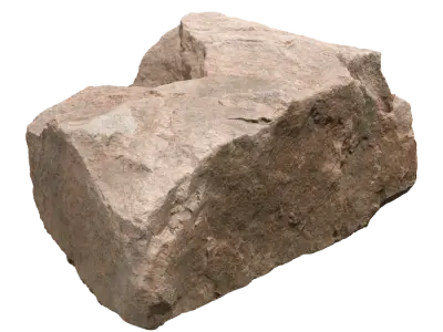  Pale Cubed Rippled Large Rock Boulder Model 