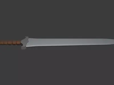 low poly sword set 3D model