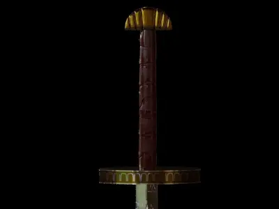 Viking Valhalla Fredis Sword Viking Sword  3D Model 3D model